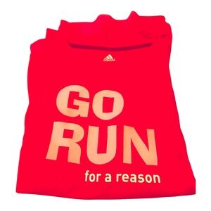 Adidas Go Run for a reason breast cancer slim fit shirt.
